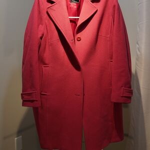 VGUC L.L.Bean 1x Women's Wool Pink Pea Coat